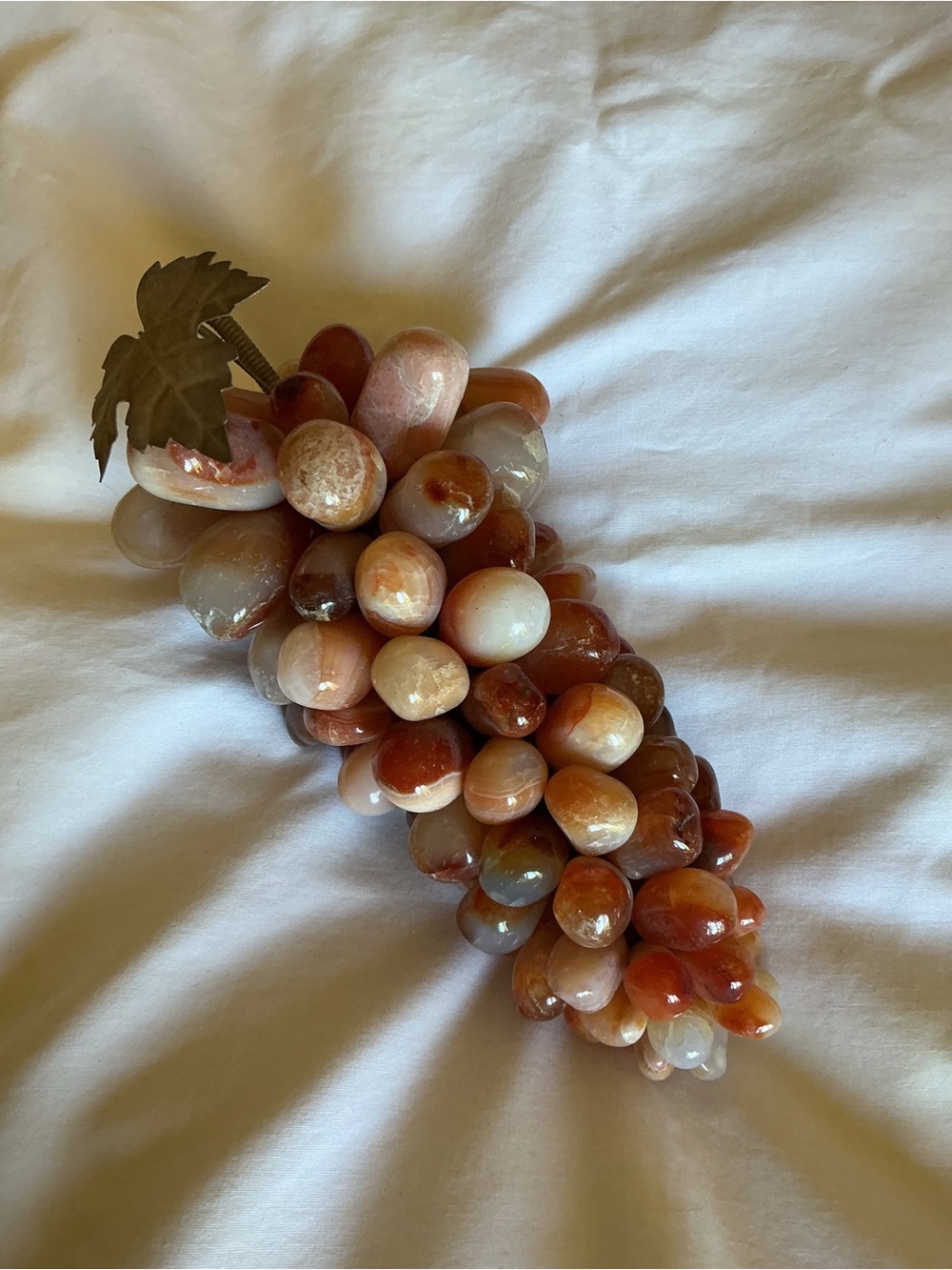 Carnelian Agate Grapes Cluster Mid Century